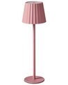 Lampe à poser en métal rose pastel POMBEIRO_935293