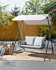 Patio Swing FIASTRA Metal Light Grey_961442