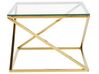 Couchtisch Glas / Edelstahl gold quadratisch 60 x 60 cm BEVERLY_733190