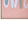 Text Frame Canvas Wall Art 63 x 63 cm Pink TAURISANO_891178