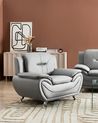 Armchair LEIRA Faux Leather Grey