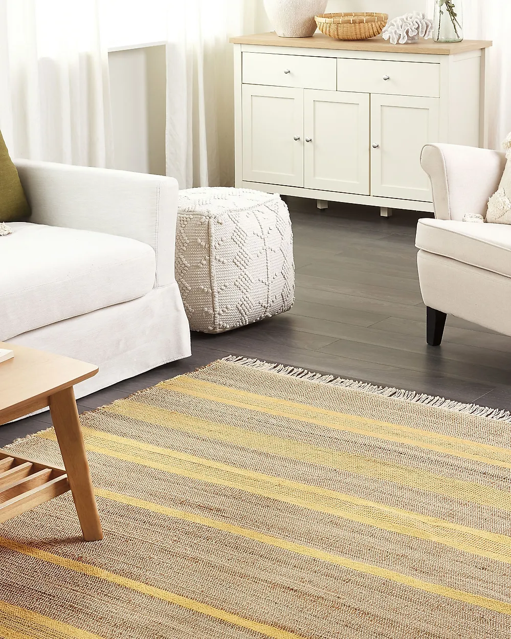 Rug TALPUR Yellow 160 x 230 cm Jute_1185642