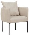 Fauteuil en lin synthétique beige MALMOS_931366