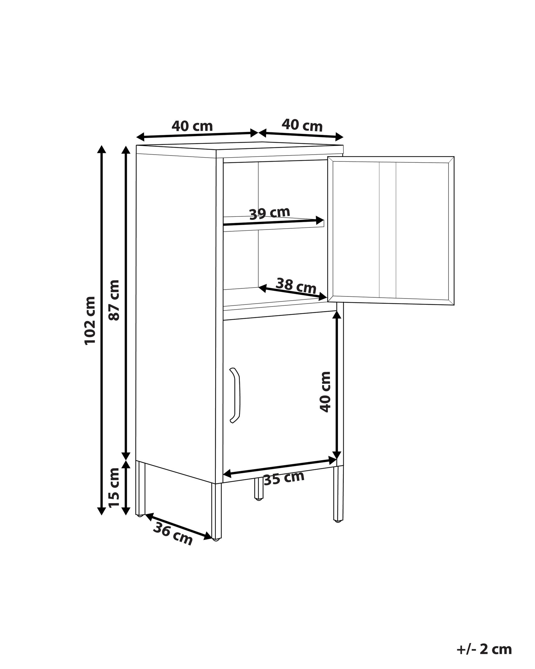 2 Door Metal Storage Cabinet White HURON_826212 2 Door Metal Storage Cabinet White HURON_826212