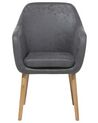 Jedálenská stolička z umelej kože sivá YORKVILLE_693066