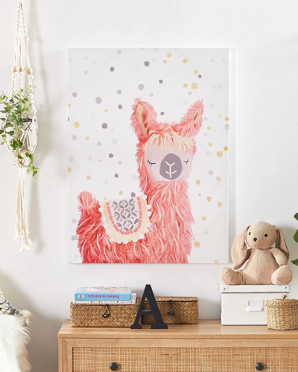 Stampa su tela AFASSA 60 x 80 cm Motivo animale Rosa_1178239