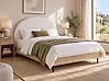Cama Tela MILLAY 160 x 200 cm Blanco crema