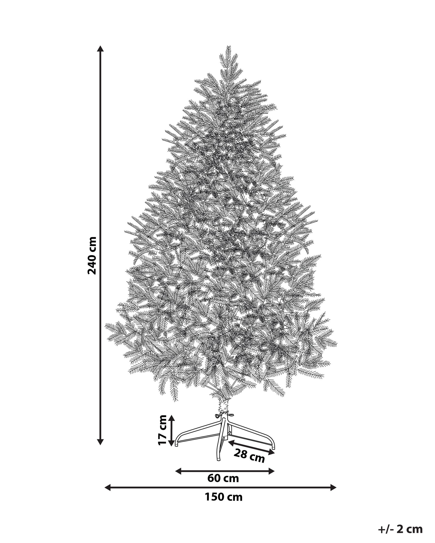 Snowy Christmas Tree 240 cm White BASSIE_879867