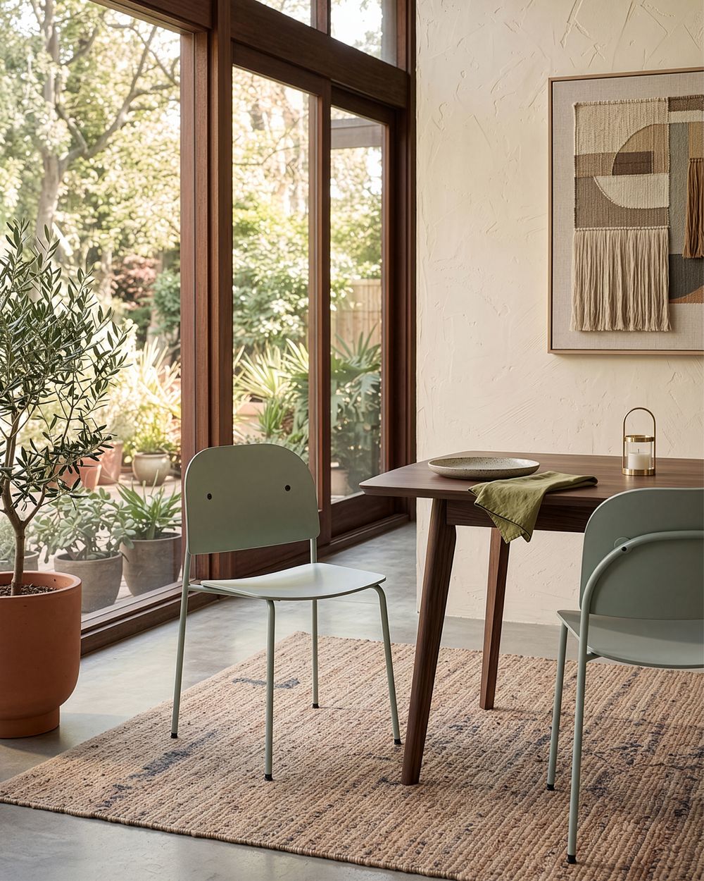 Set van 2 eetkamerstoelen WINDUST Metaal Mintgroen