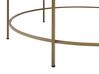 Tavolino da caffè vetro nero e oro ⌀ 88 cm FLORENCE_744215