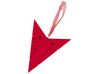 Set of 2 LED Hanging Velvet Paper Stars 45 cm Red MOTTI_835573