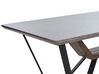Stół do jadalni 180 x 90 cm imitacja betonu z czarnym BANDURA_872223