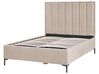 Velvet EU Double Size Ottoman Bed Taupe SEZANNE_892496