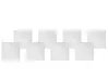 Set of 8 Garden Chair Cushions SASSARI PREMIUM 46 x 46 cm Off-White