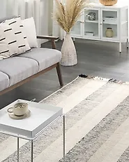 Tappeto EMIRLER Bianco 140 x 200 cm Lana_1182447