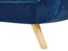 Velvet 3-Seater Sofa Cover Blue BERNES_792967