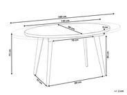 Extending Dining Table DUTTON Brown 140/180 cm 90 cm_1005821