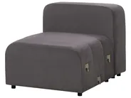 Sofa modułowa dla 3 osób FALSTERBO z otomaną Welur Beżowoszary_919350