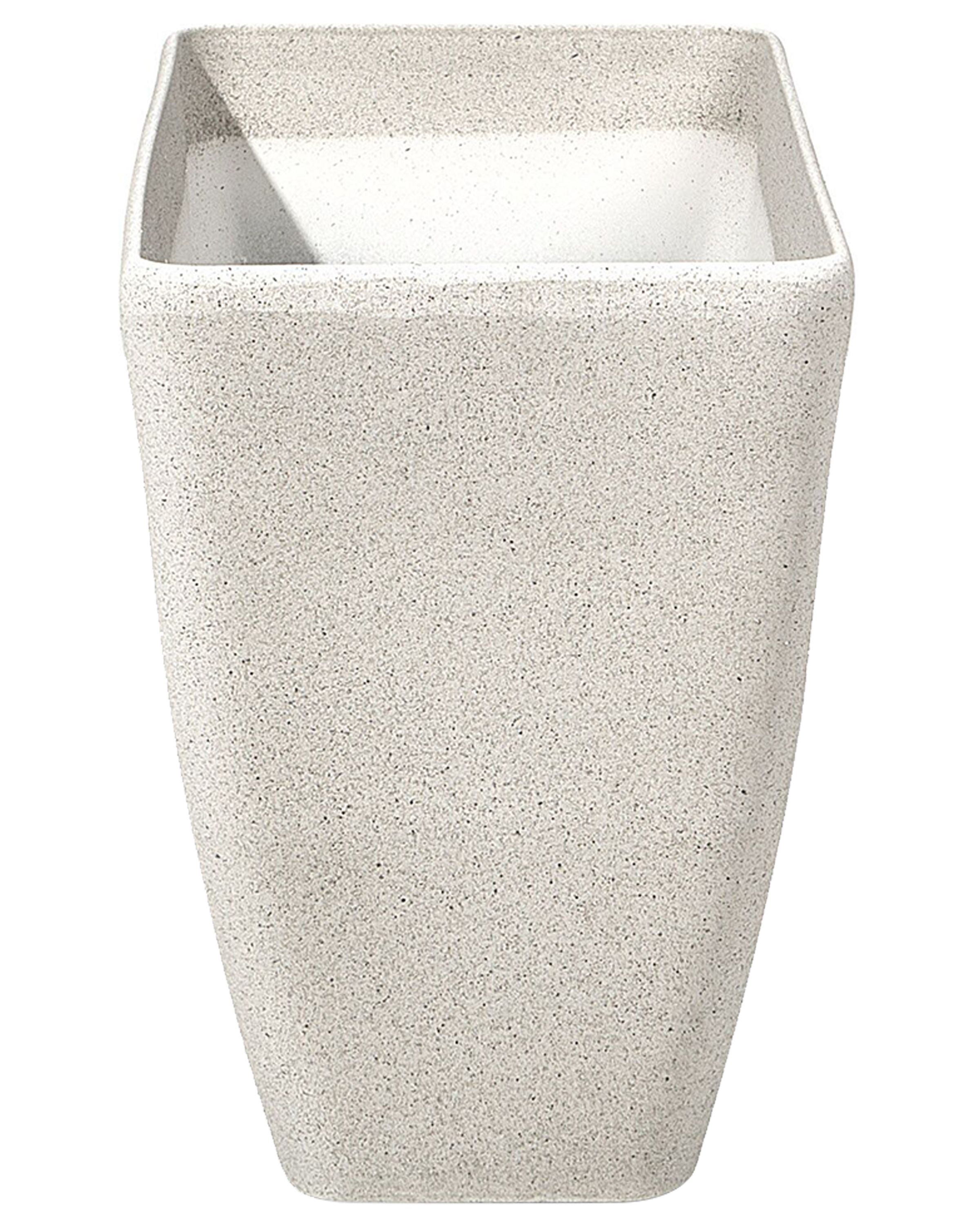 Blumentopf 2er set hellbeige rechteckig 74 x 32 x 45 cm baris beliani de