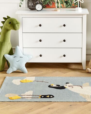 Cotton Kids Rug Polar Bear Print 80 x 150 cm Multicolour BARUS 