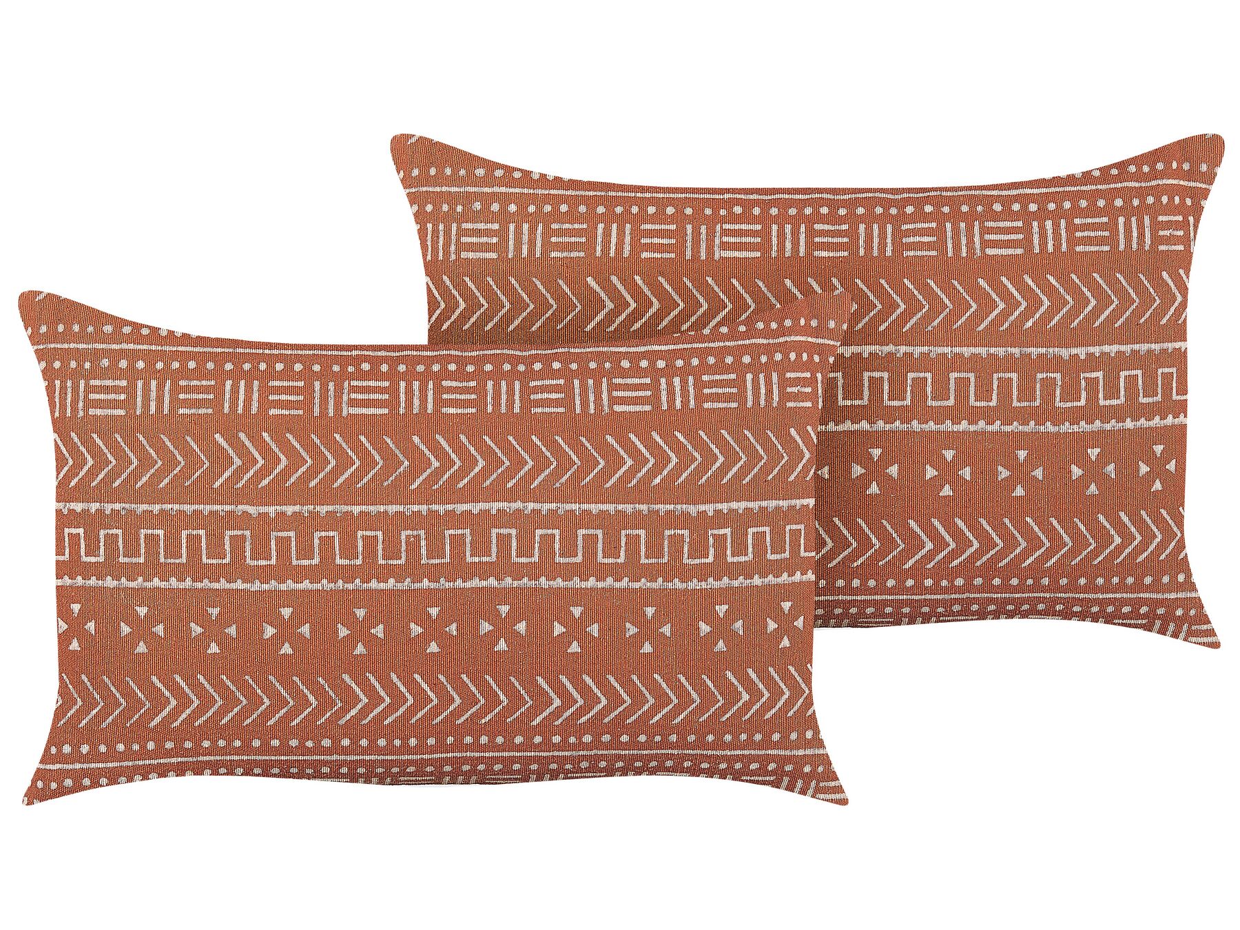 Set di 2 cuscini cotone arancione 35 x 55 cm ORLAYA_838383