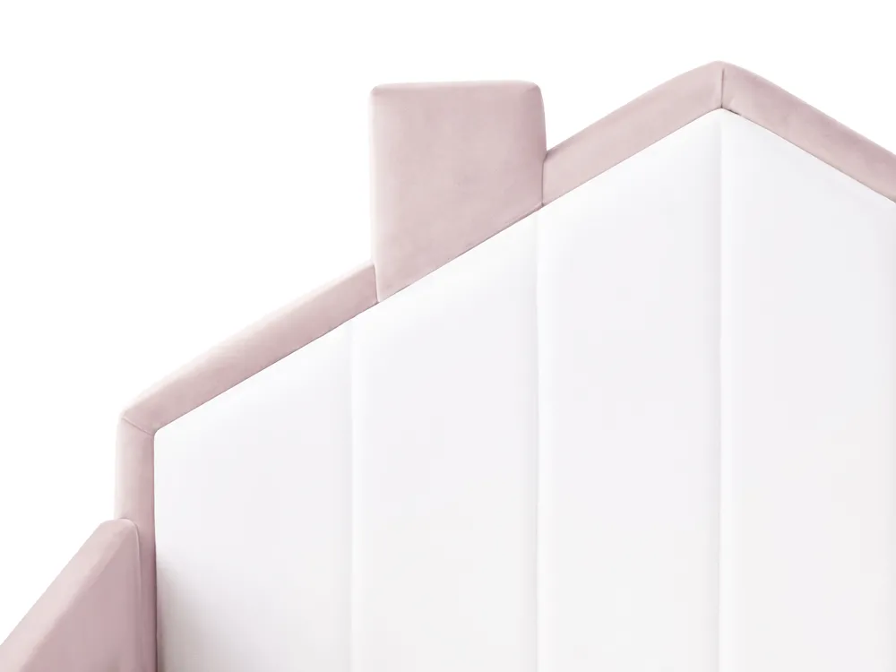 Kids Bed House Velvet KERVAN 90 x 200 cm (EU Single) Pink_1053942