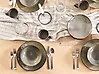Conjunto de 8 platos hondos THYME Gres Verde oscuro 19 cm