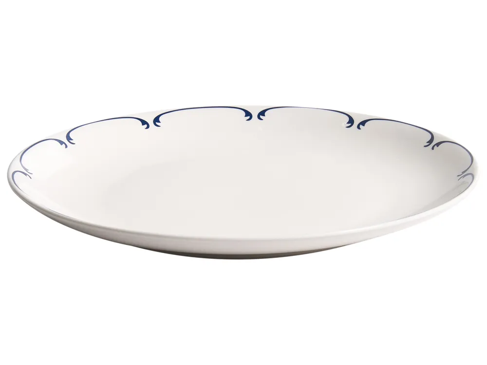 Zastawa stołowa 24-częściowa CHAROLI Porcelana Biały/ niebieski_1061862