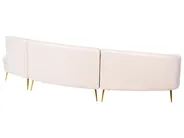 Divano semicircolare 4 posti MOSS Velluto Beige chiaro_851352