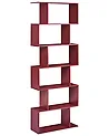 6 Tier Bookcase VALDOSA 190 cm Burgundy