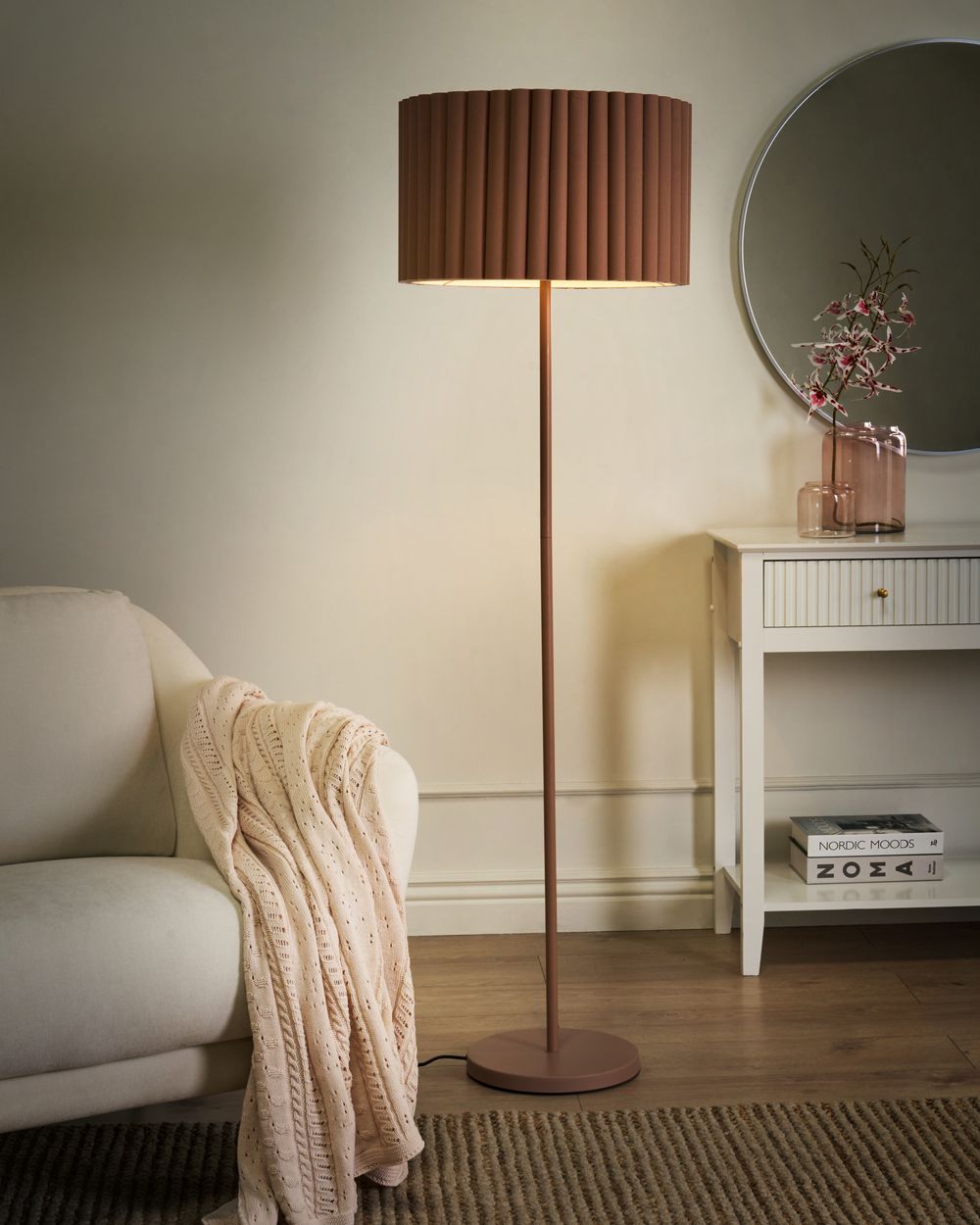 Staande lamp LOURENS Metaal Lichtbruin
