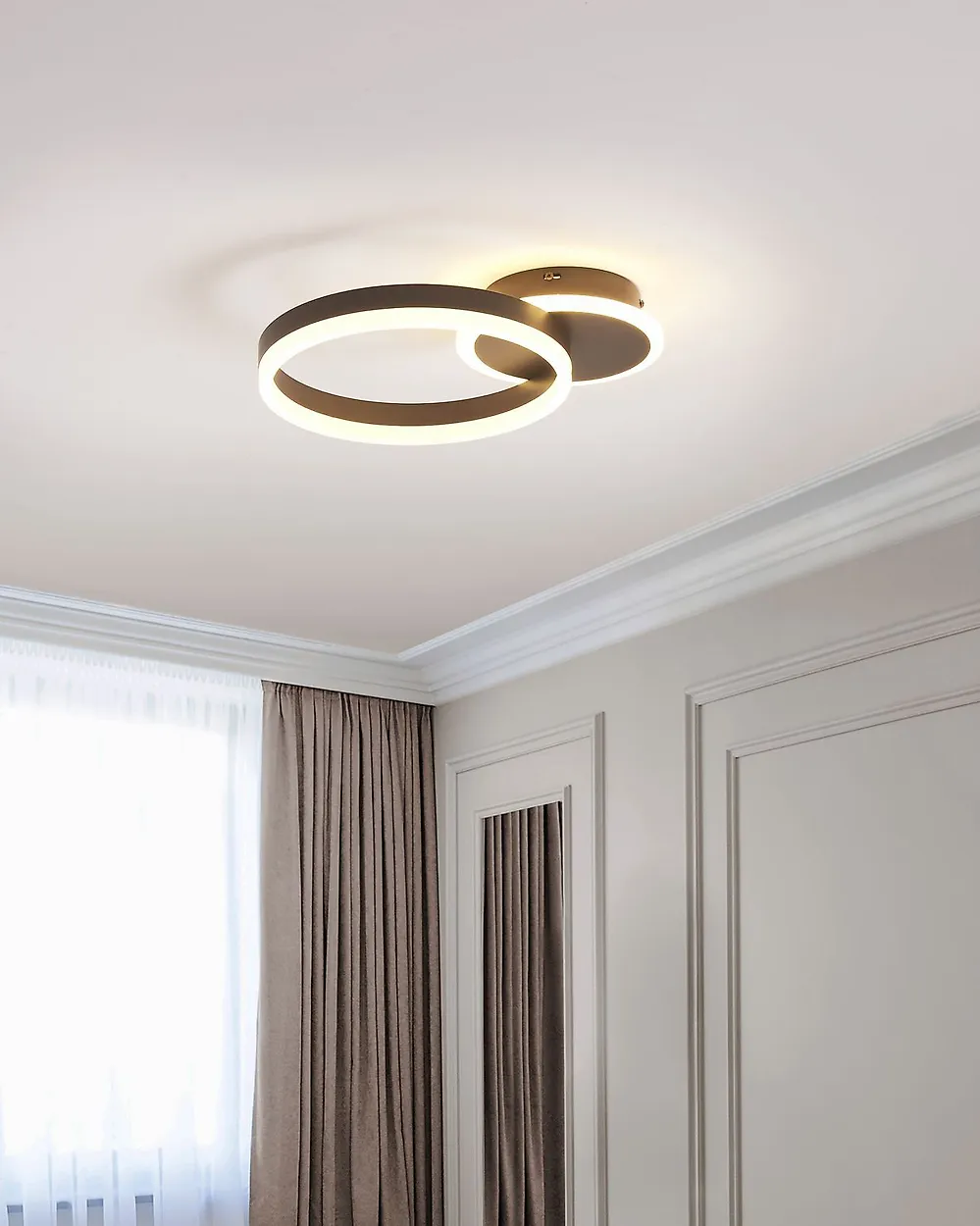 LED Ceiling Lamp GLYDE Metal Dark Brown_1185447