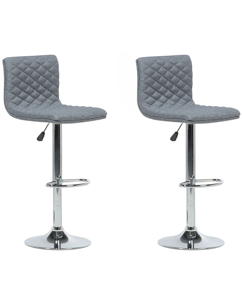 Set of Bar Chairs ORLANDO Swivel Grey - Main Image
