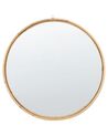 Nástěnné ratanové zrcadlo ø 60 cm přírodní BARUNG_827875