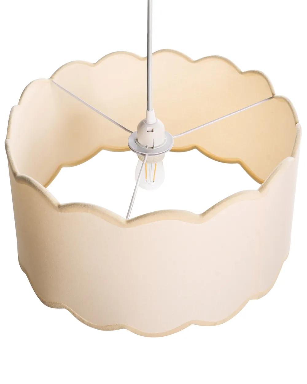 Lampadario GAIREZI Metallo Bianco/Beige_1027229