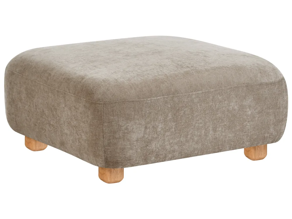 Modular Sofa 3 Seater AMLI with Ottoman Fabric Beige_1070348