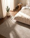 Tappeto in pelliccia sintetica MITCHELL Beige 160 x 160 cm