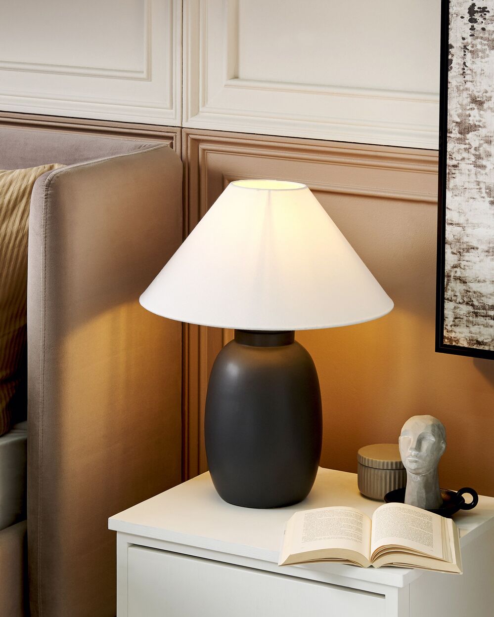 Table Lamp PATILLAS Ceramic Black