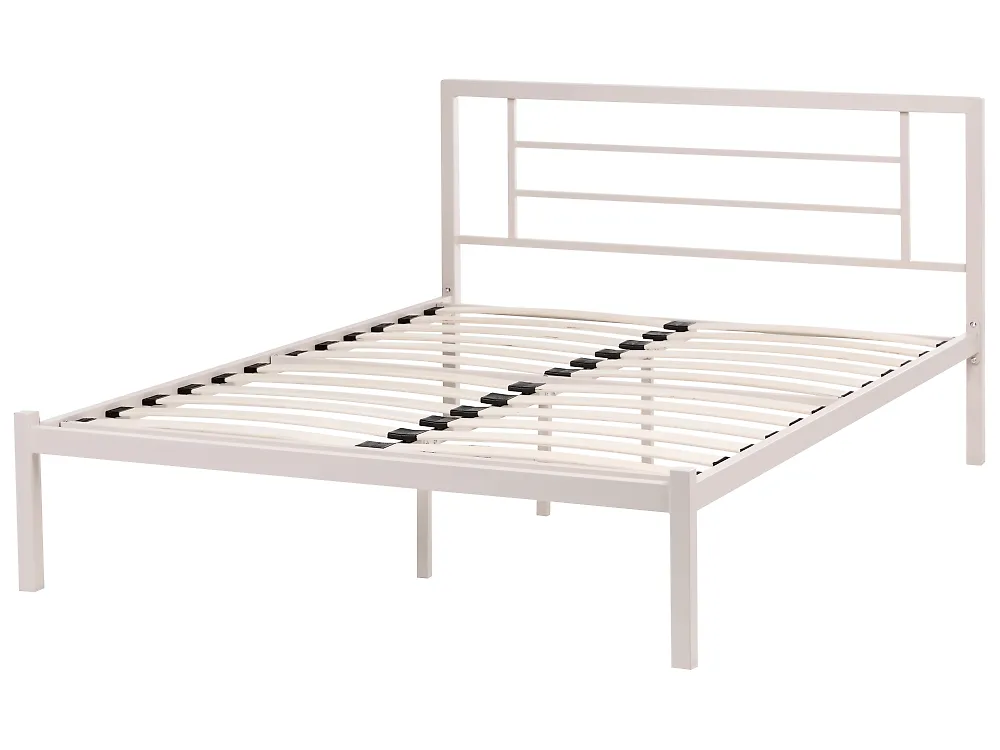 Cama Metal CUSSET 120 x 200 cm Creme claro_1162059
