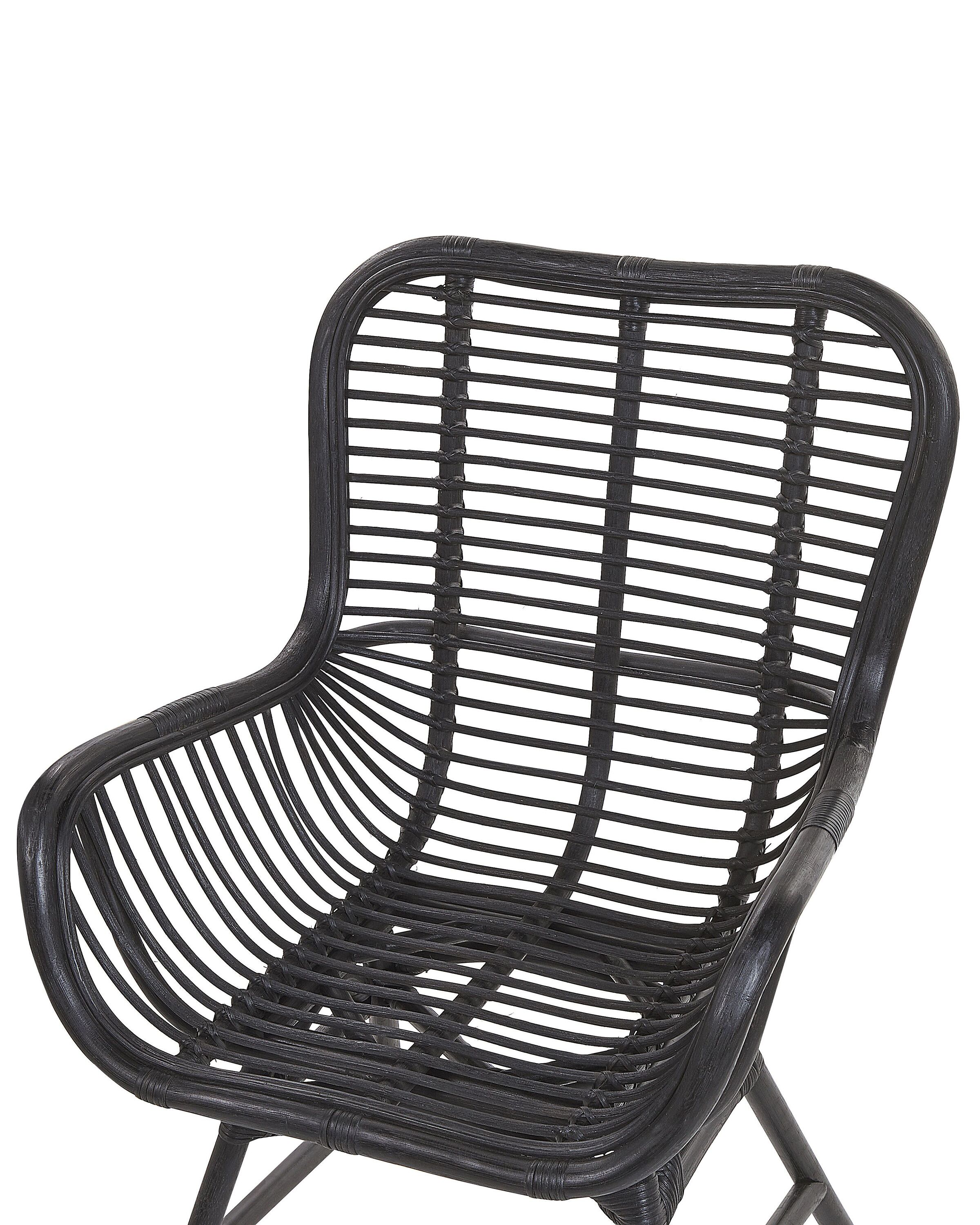 Dining Chair TOGO Rattan Black | Beliani.co.uk