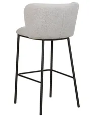 Set di 2 sedie alte MINA Bouclé Grigio chiaro_883965