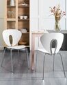 Set of 2 Dining Chairs White TRACY_929871