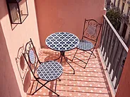 Bistro Table SIROLO 60 cm 60 cm Metal White/ Blue_1155663
