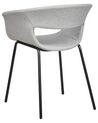 Lot de 2 chaises de salle à manger en tissu gris ELMA_884619