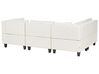 4 Seater Left Hand Modular Fabric Corner Sofa with Ottoman White UNSTAD _925124