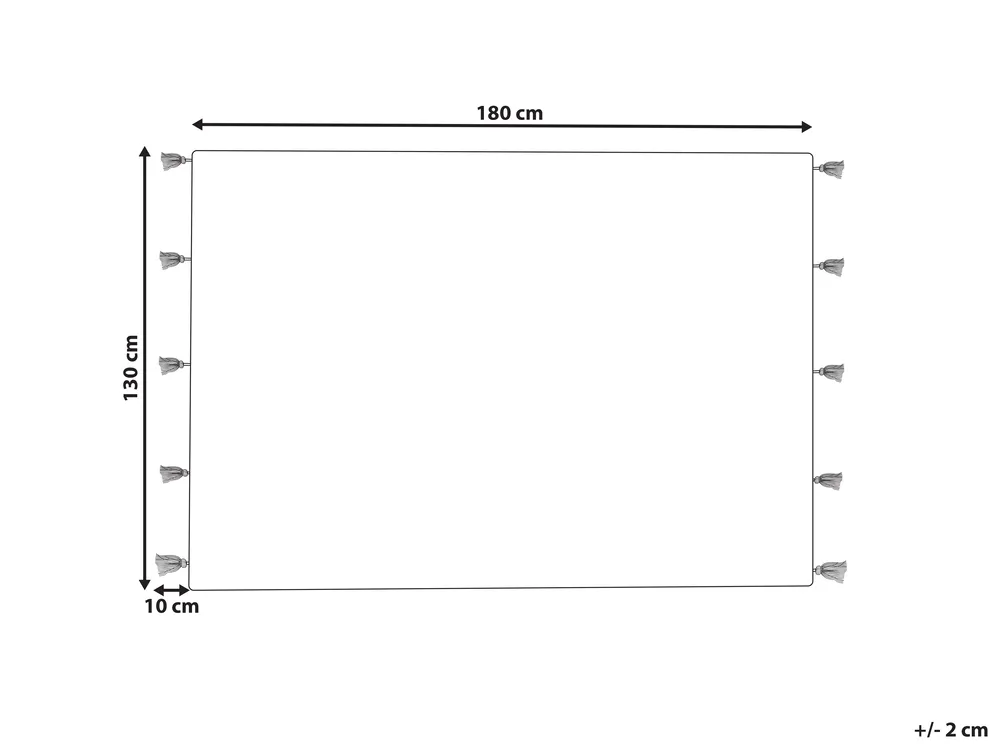 Koc KHANDWA Bawełna 130 x 180 cm Beżowy_829289