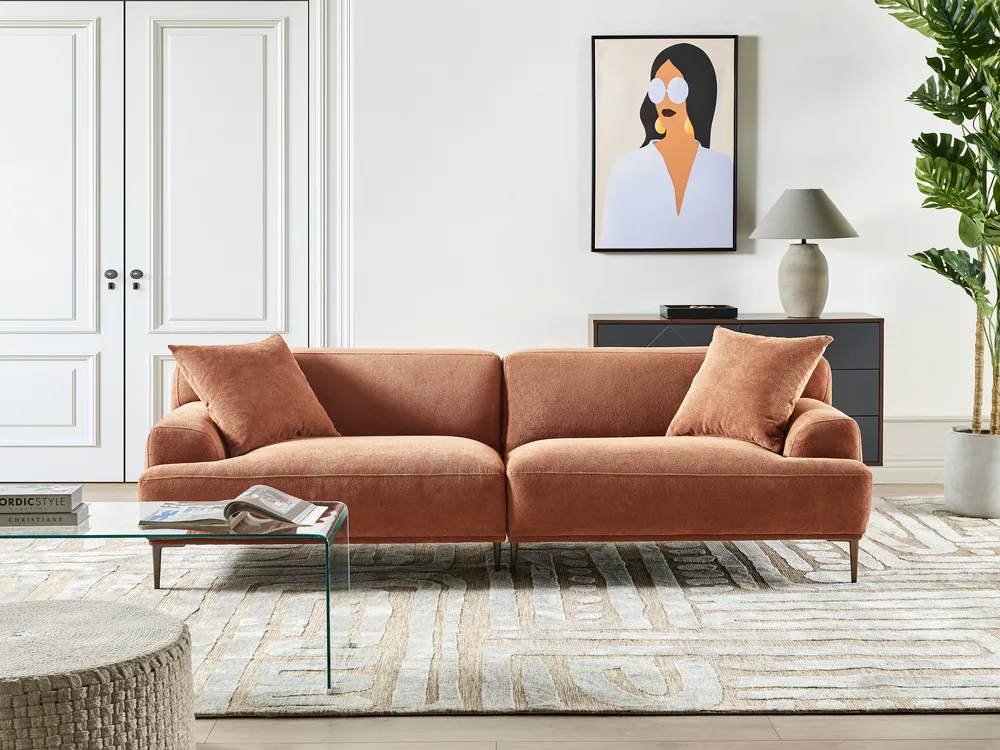 Sofa dla 3 osób MATILA Złoty brąz
