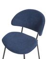 Set of 2 Fabric Dining Chairs Dark Blue KIANA_939003