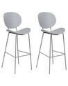 Set of 2 Bar Chairs Light Grey SHONTO_886207