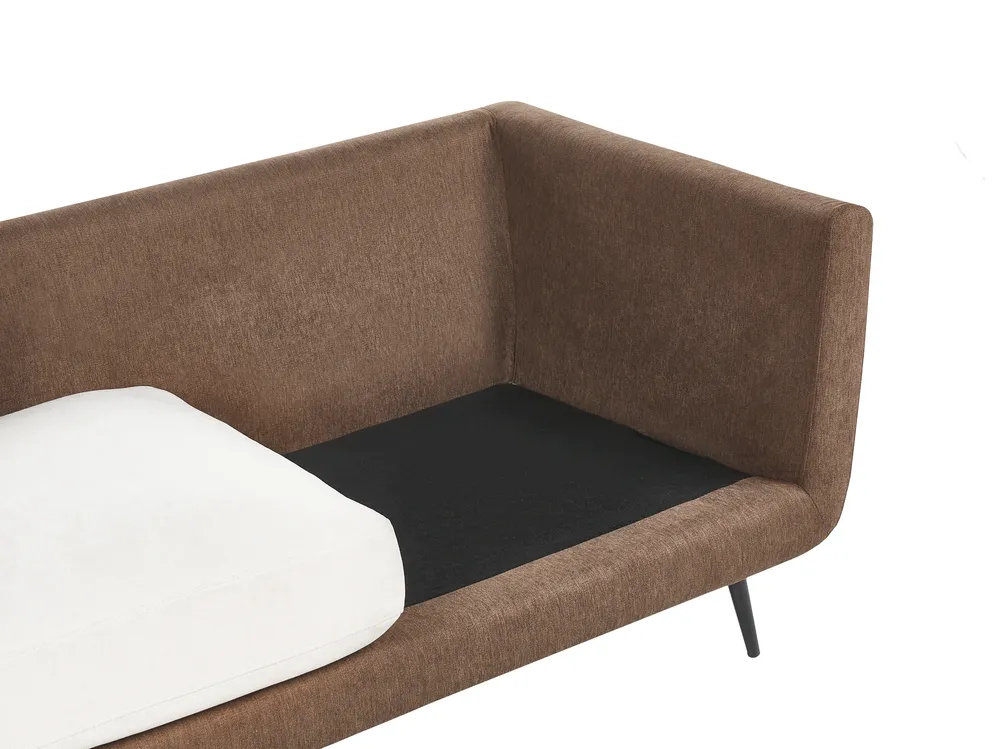Set da salotto 4 posti BOLGA Tessuto Marrone_1075711